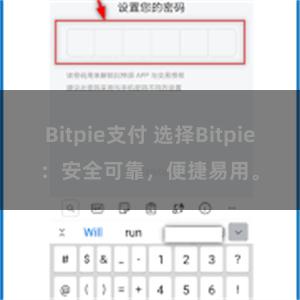 Bitpie支付 选择Bitpie：安全可靠，便捷易用。