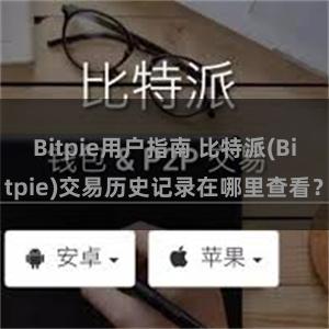 Bitpie用户指南 比特派(Bitpie)交易历史记录在哪里查看？